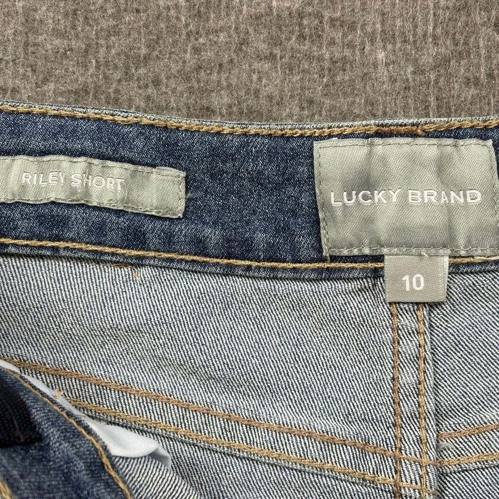 Lucky‎ Brand Riley Denim Shorts Girl's Size 10 Blue Jean Cuffed Hem Casual